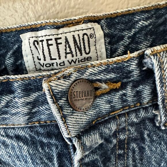 Vintage 80s Stefano Women’s Slim Straight High Waist Acid Wash Jeans - Picture 2 of 7